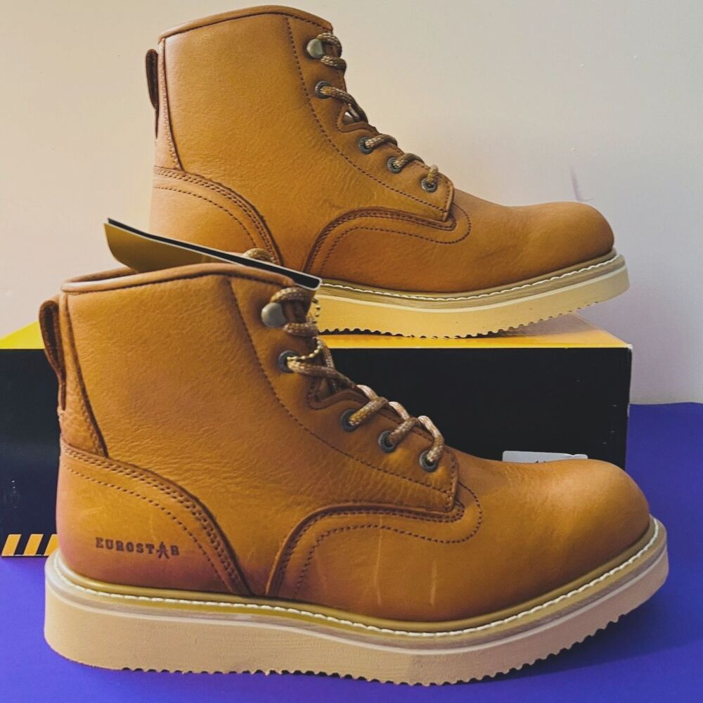 Eurostar Tubac EU6282 Slip and Oil Resistant Leather Work Boots Men's Size 11